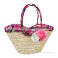 Crochet Paper Straw Handbag with PU Strap, Use of Goods, Houseware Goods, Promotional Gifts and More